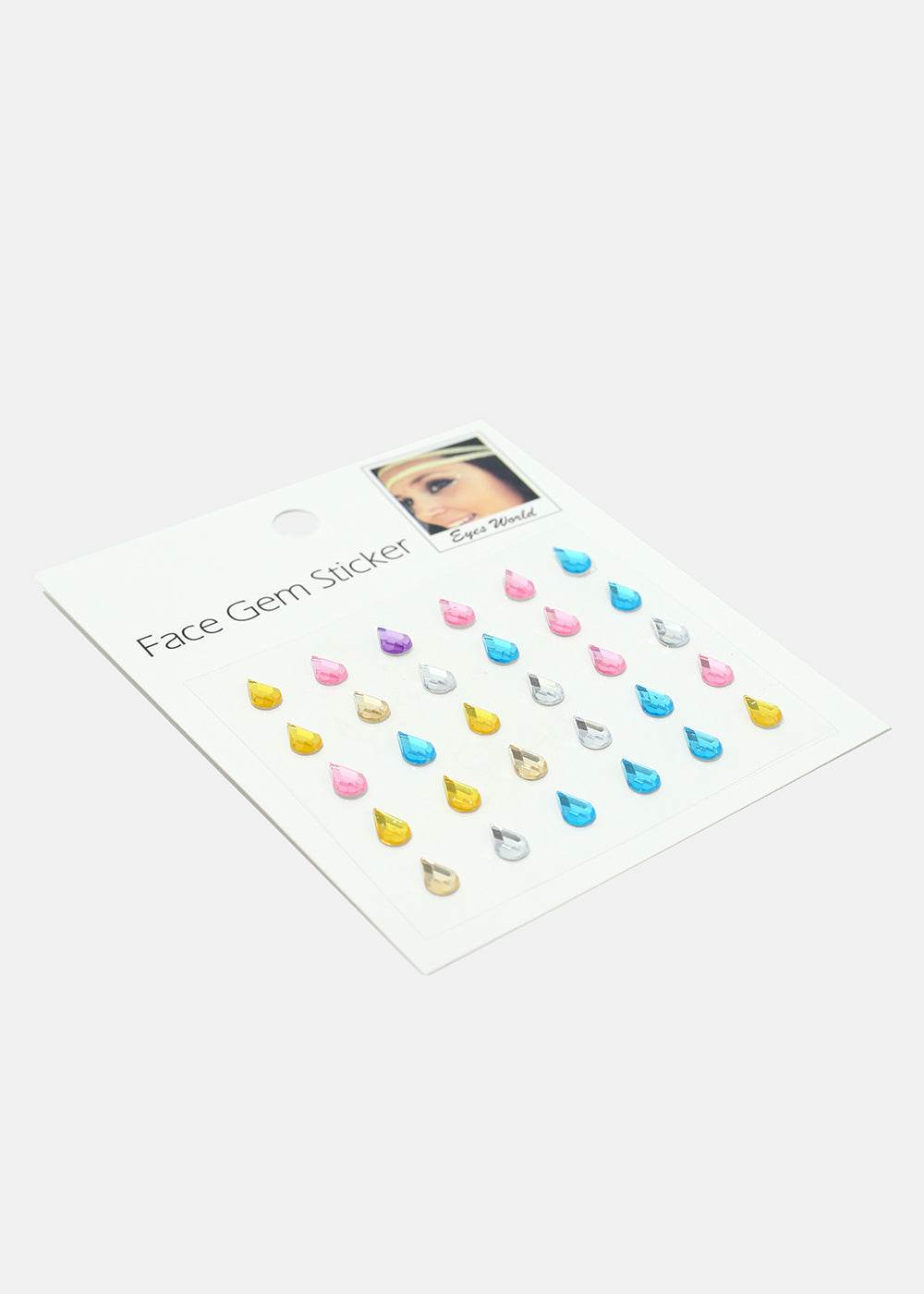 Teardrop Face Gem Stickers