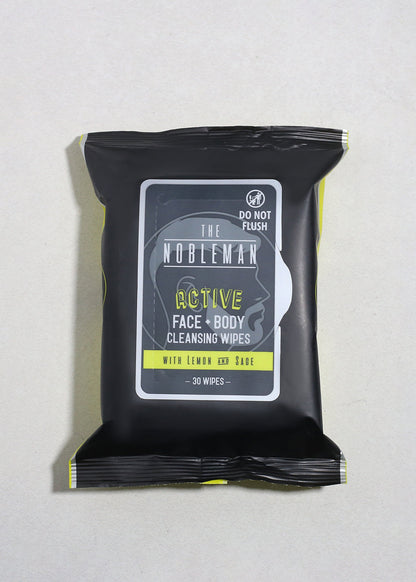 The Nobleman Active Face + Body Cleansing Wipes