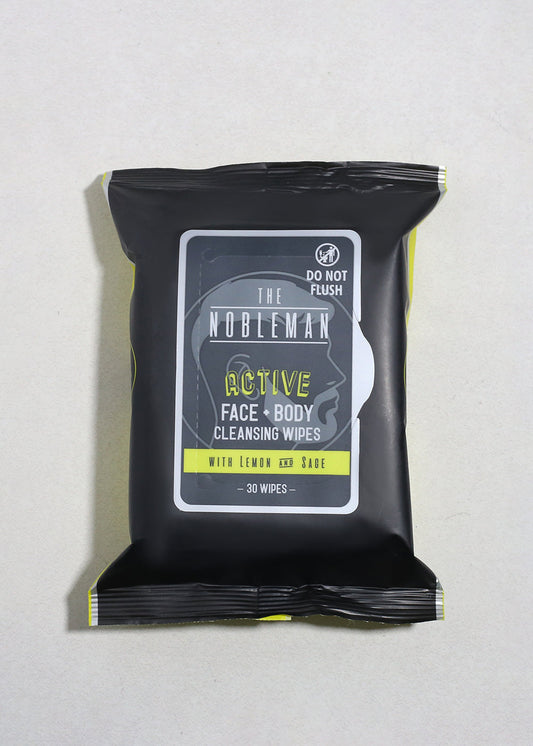 The Nobleman Active Face + Body Cleansing Wipes