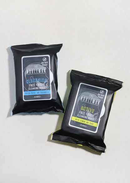 The Nobleman Active Face + Body Cleansing Wipes