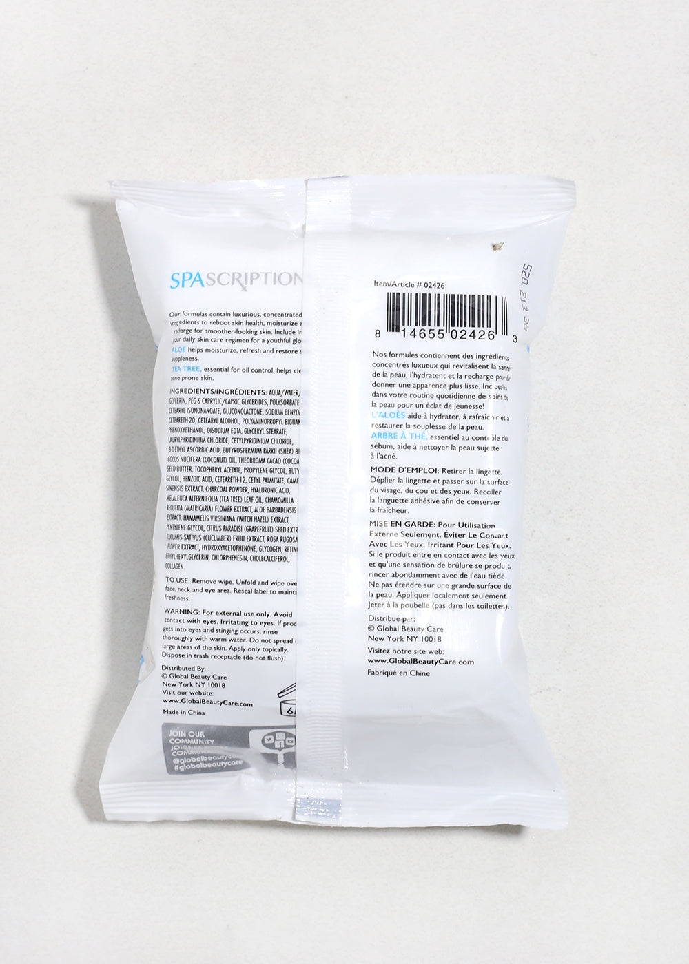 Spascriptions Pore Refining Makeup Cleansing Wipes