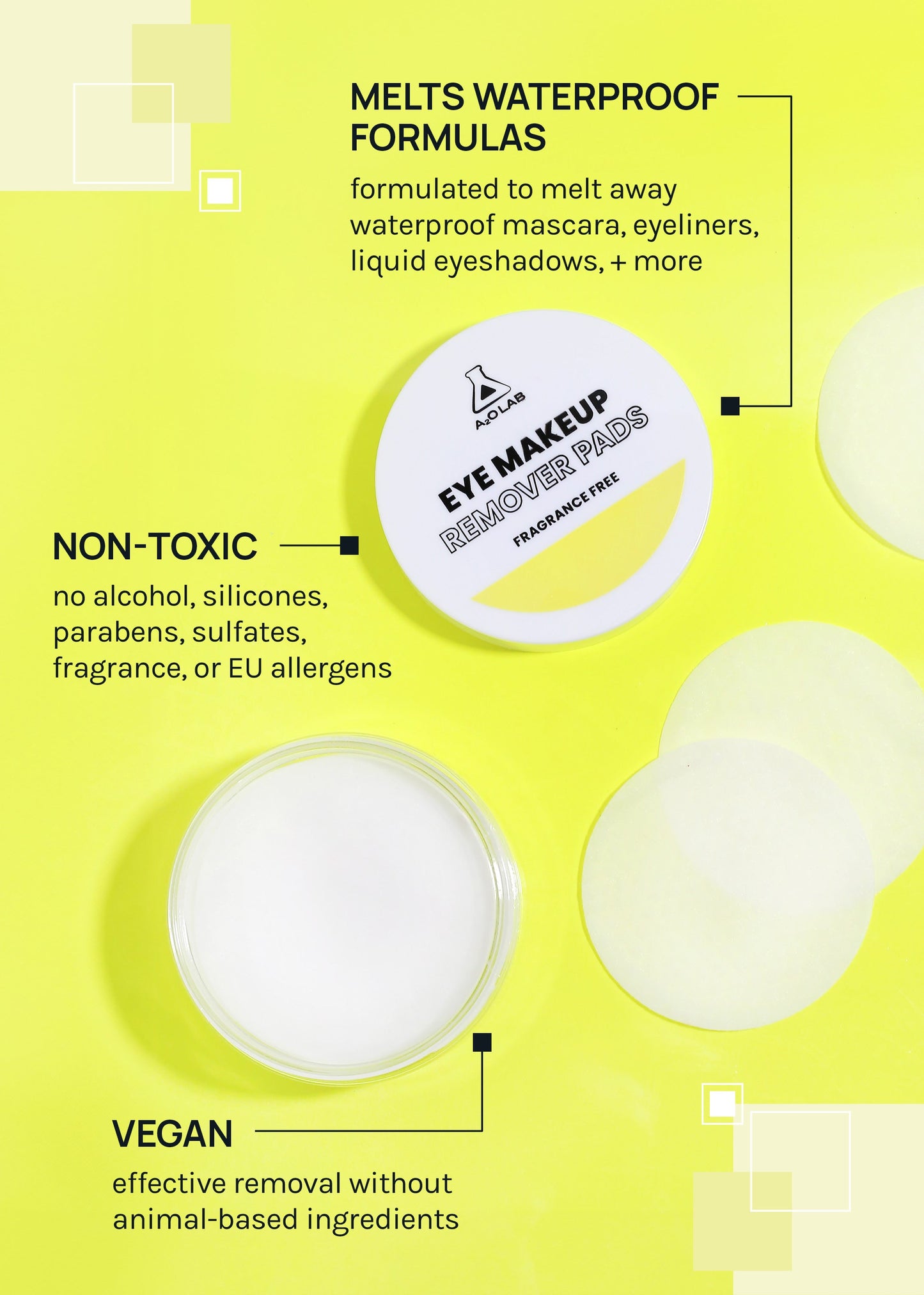 a2o Lab Eye Makeup Remover Pads