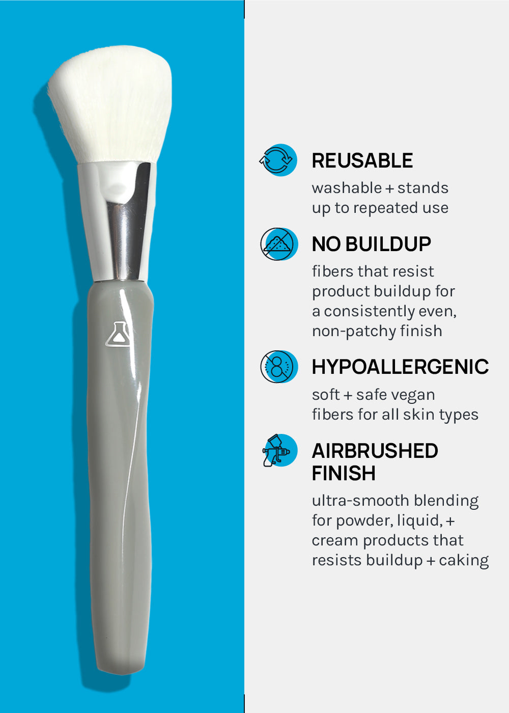 a2o Lab Blush + Bronzer Powder Brush