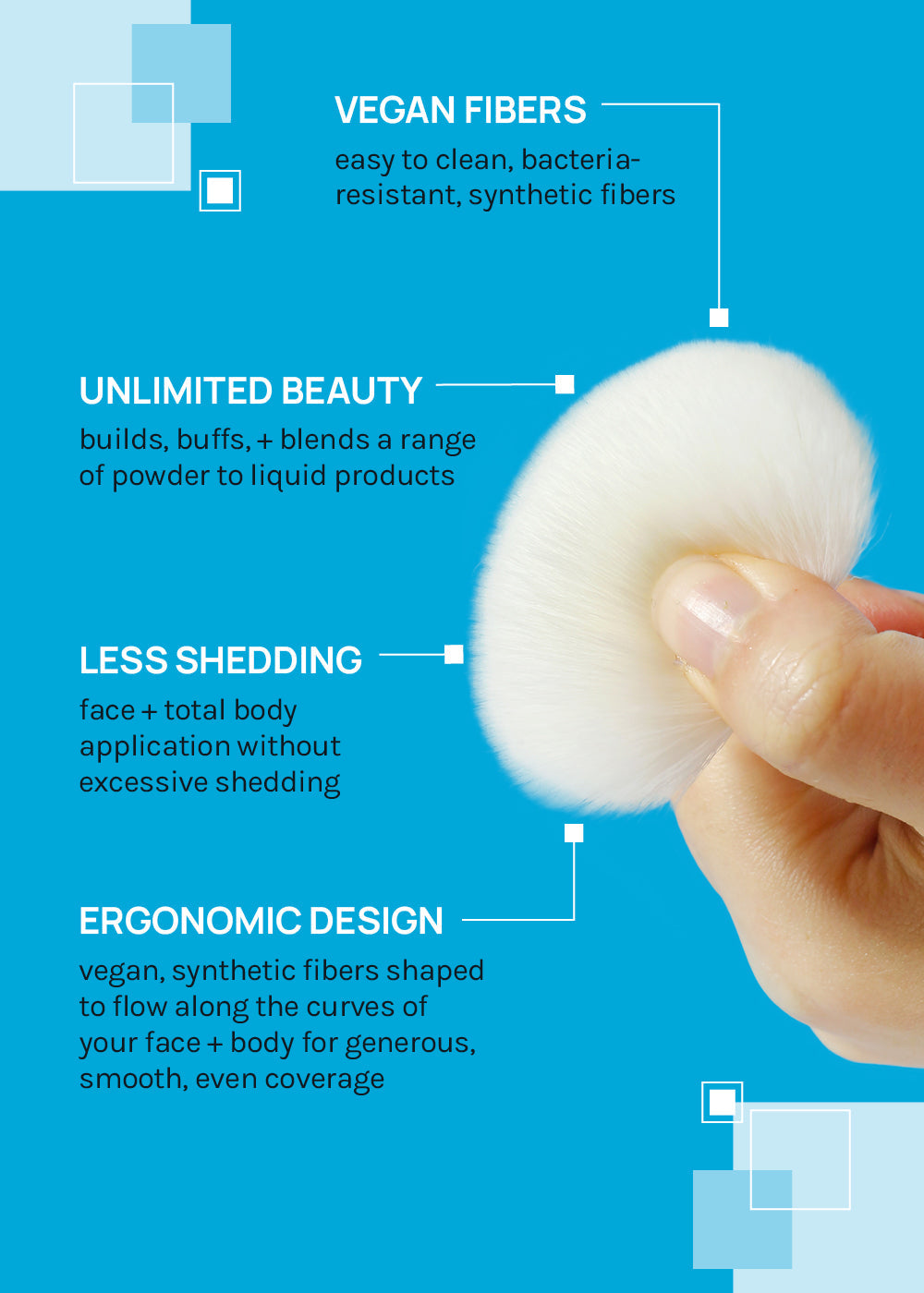 a2o Lab Blush + Bronzer Powder Brush