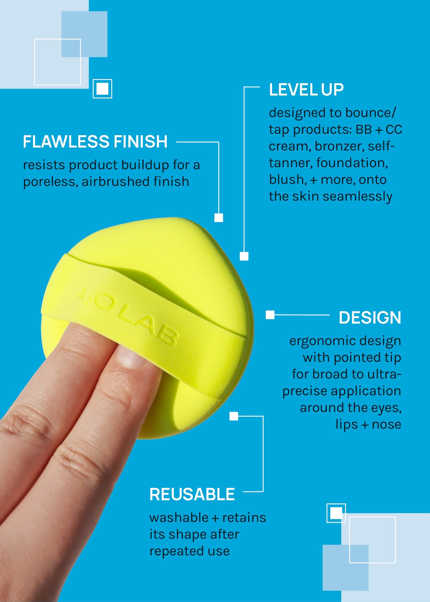 a2o Lab Silky Cloud Sponge – Lime