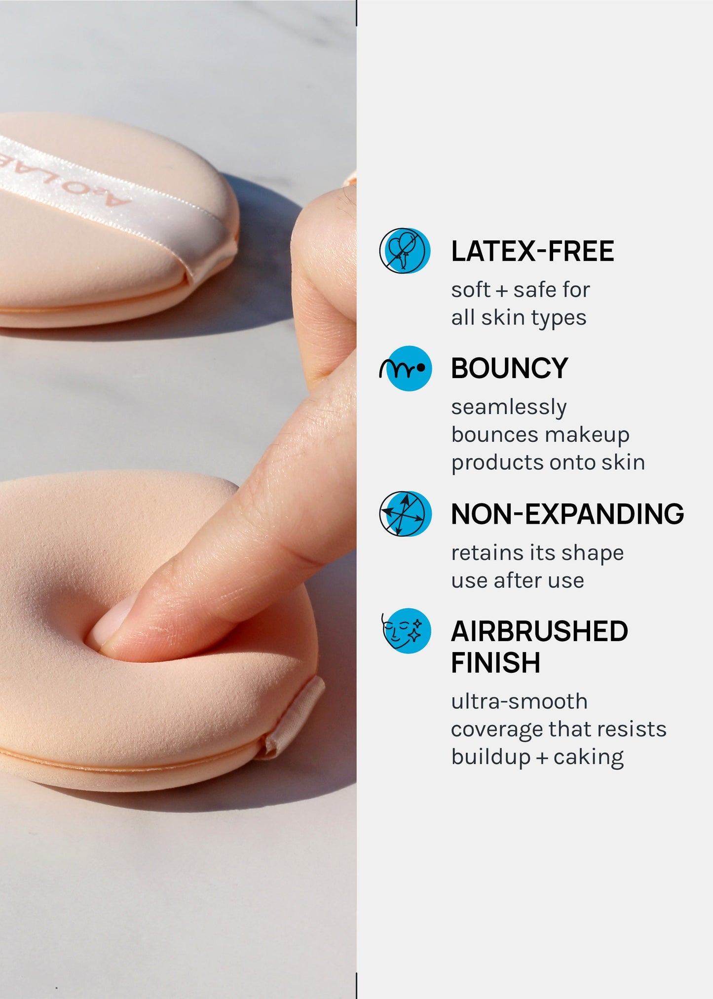 a2o Lab Silky Cloud Sponge – Peach